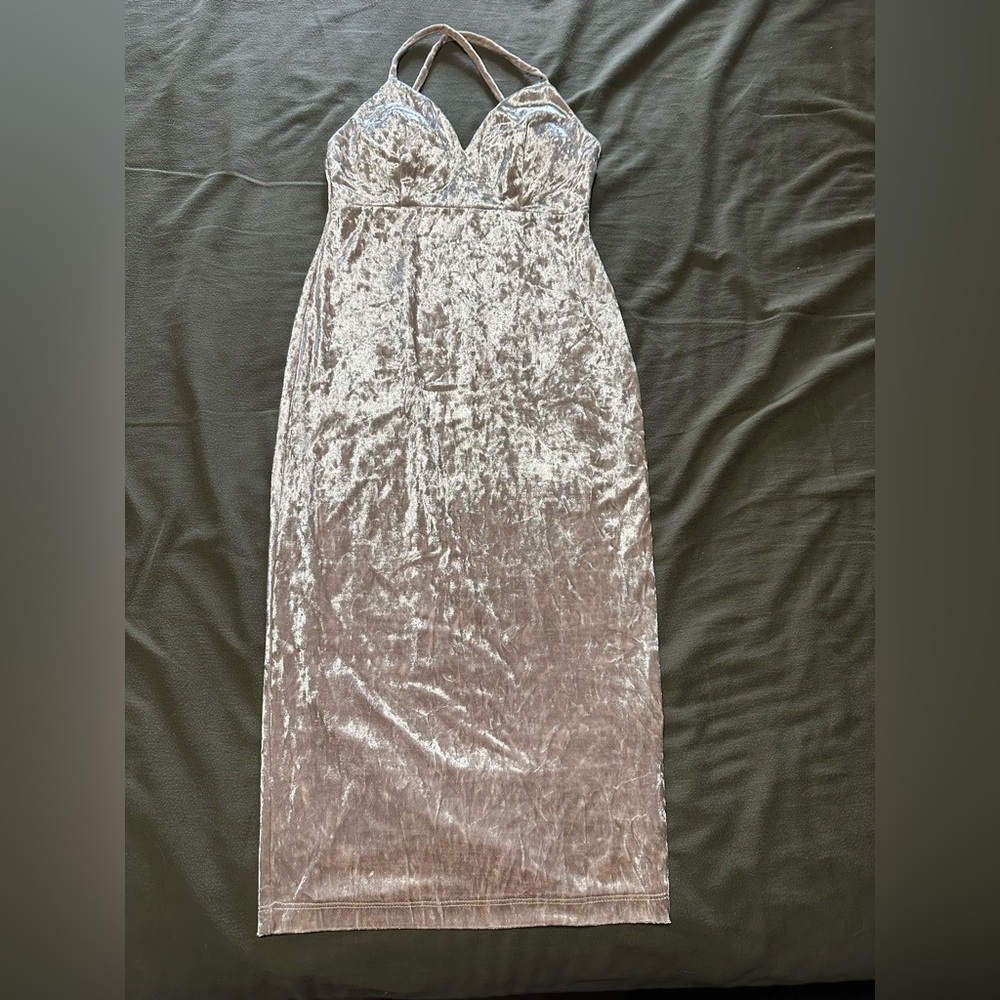 Elegant Cream Velvet Dress